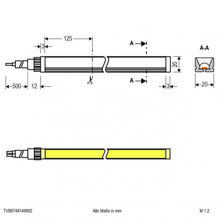 EVN Neon-Flex LED-Strip, IP67, konfektionierbar TVB6748149902
