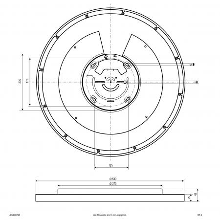 EVN LED Anbauleuchte mit einstellbarer Farbtemperatur UD54500125