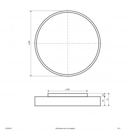EVN LED Deckenanbauleuchte mit direktem und indirektem Lichtanteil UUD400125