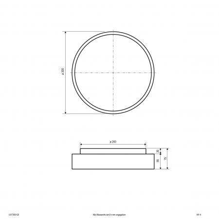 EVN LED Deckenanbauleuchte mit direktem und indirektem Lichtanteil UUT300125