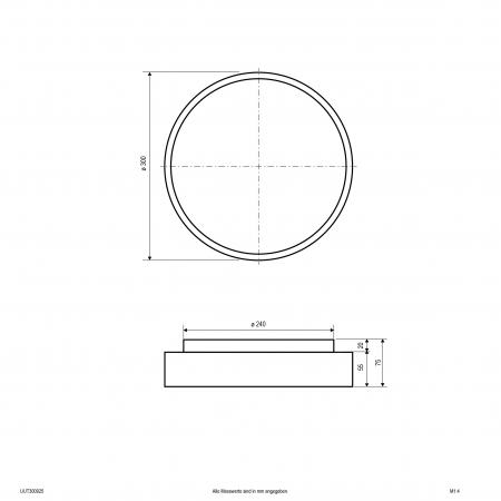 EVN LED Deckenanbauleuchte mit direktem und indirektem Lichtanteil UUT300925