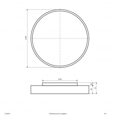 EVN LED Deckenanbauleuchte mit direktem und indirektem Lichtanteil UUT400125