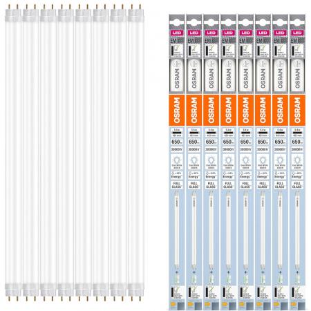 8er Sparpack 45cm Osram G13 T8 LED Röhre EM 5,4W wie 15W 4000K neutralweiß KVG GLAS