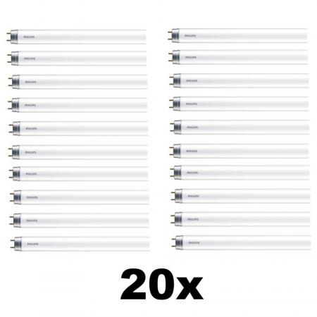 20 x 120cm T8/G13 Philips Ecofit LED Röhre 16W wie 36W 6500K Tageslichtweiß KVG/VVG aus Glas