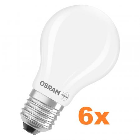 6er Set OSRAM LED E27 LED Glühbirne 8W wie 75W neutralweiße Arbeitsbeleuchtung