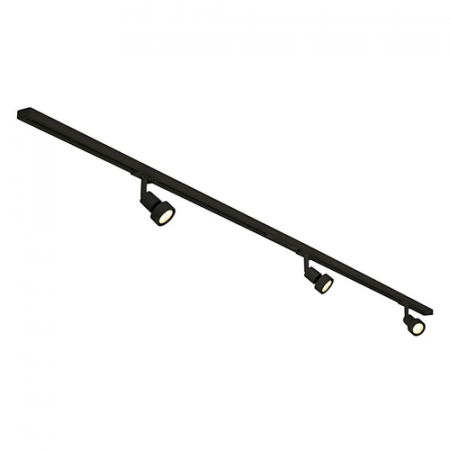 SLV 143190 Puri Set 1-Phasen Hochvolt-Set - 2m Schienensystem mit 3 Spots inkl. LEDs GU10