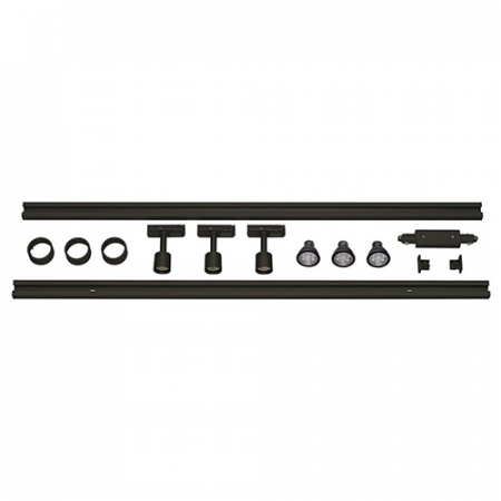 SLV 143190 Puri Set 1-Phasen Hochvolt-Set - 2m Schienensystem mit 3 Spots inkl. LEDs GU10