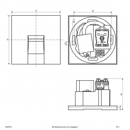 EVN LED Wandeinbauleuchte, IP20 W240102