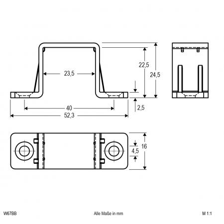 EVN Befestigungsbügel für LED-Flex-Wallwasher Uni. W67BB