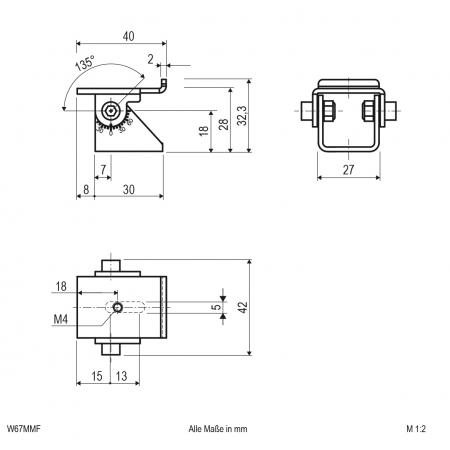 EVN Montagefuß für LED-Flex-Wallswasher 3D Band Multi. W67MMF