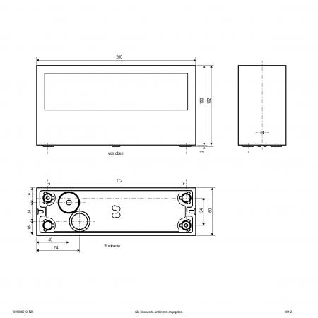 EVN 2-flammige LED-Wandleuchte, IP65 WAUD65101525