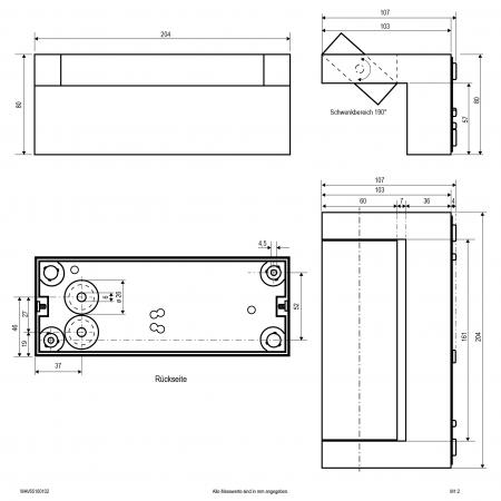 EVN LED Wandanbauleuchte, IP65 WAV65100102
