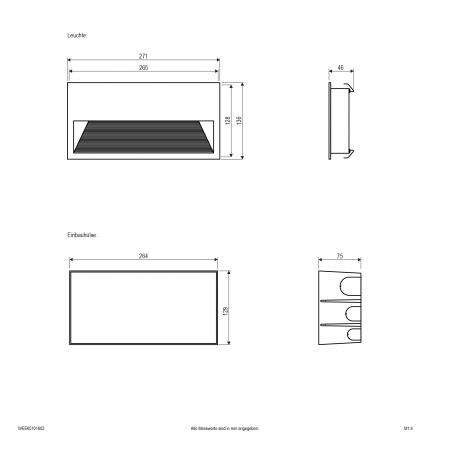 EVN LED Wandeinbauleuchte, IP65 WEE65101602