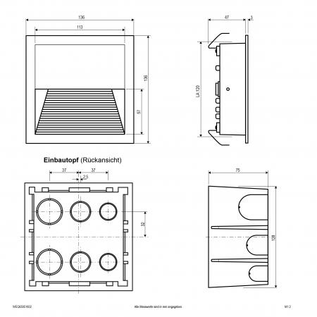 EVN LED Wandeinbauleuchte, IP65 WEQ65051602