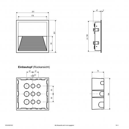 EVN LED Wandeinbauleuchte, IP65 WEQ65081602