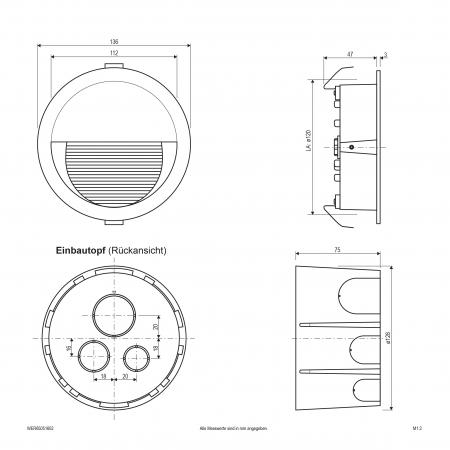 EVN LED Wandeinbauleuchte, IP65 WER65051602