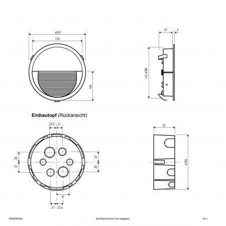 EVN LED Wandeinbauleuchte, IP65 WER65081602