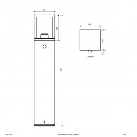 EVN Pollerleuchte anthrazit, IP54 WG652715S