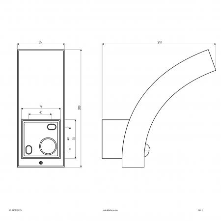 EVN LED-Wandleuchte, IP54 WL54021502S