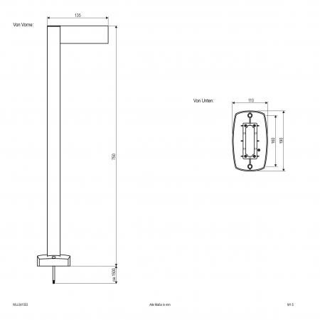 EVN Edelstahl-Wegeleuchte, IP44 WLL541553
