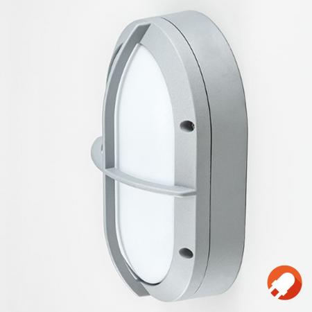 EVN LED Außenwand Lampe grau IP54 12W 3000K mit Stoßschutz