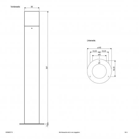 EVN Pollerleuchte aus Aluminium, IP44 WRM652715