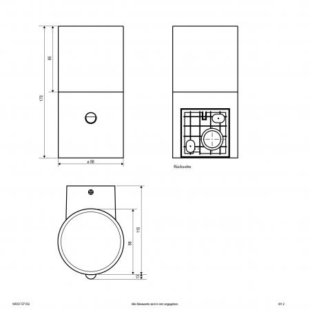 EVN Wandleuchte aus Aluminium, IP44 WRS172715S