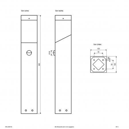 EVN Pollerleuchte aus Edelstahl, IP44 WSL446015S