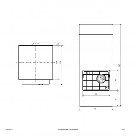 EVN Wandleuchte aus Aluminium, IP44 WWL441015S