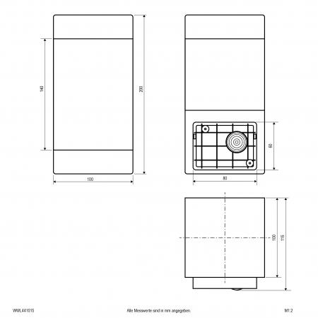EVN Wandleuchte aus Aluminium, IP44 WWL441015