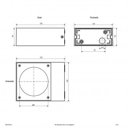EVN Wandleuchte anthrazit, IP54 WWL541553