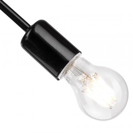 Bioledex Pendelleuchte im Retro-Stil schwarz Metall