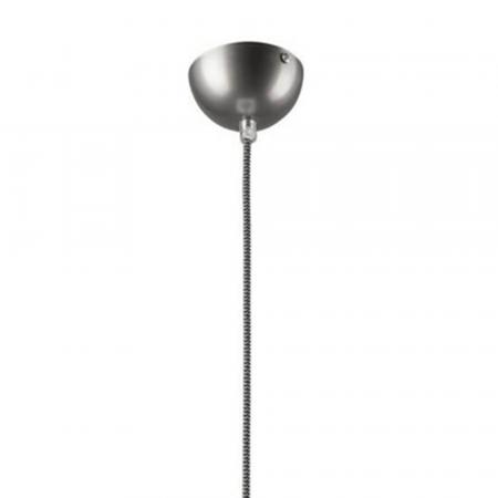 Bioledex Pendelleuchte Glaslampe 30cm weiß mit Textiklabel