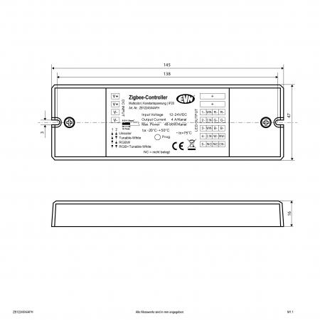 EVN LED ZigBee-Multicolor-Empfänger ZB12245X4AFH
