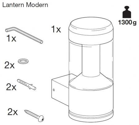 OSRAM ENDURA STYLE Lantern LED Wandleuchte Modern Dunkelgrau