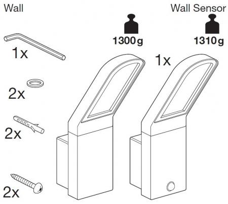 OSRAM  LED-Außenwandleuchte STYLE Wall Dunkelgrau