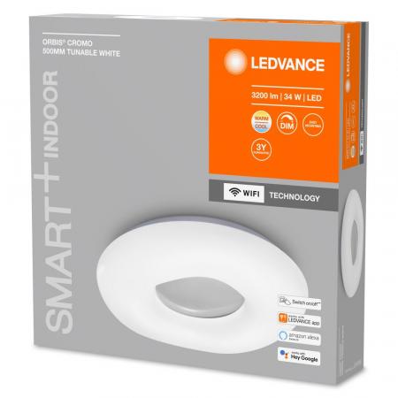 LEDVANCE SMART+ Orbis Cromo 500 CR WiFi Leuchte weiss, App-& Sprachsteuerung