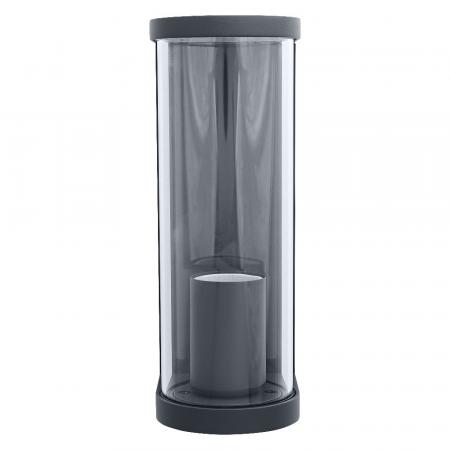 OSRAM  TUBULAR Außenwandleuchte Anthrazit Alu klarer röhrenförmiger Glaszylinder