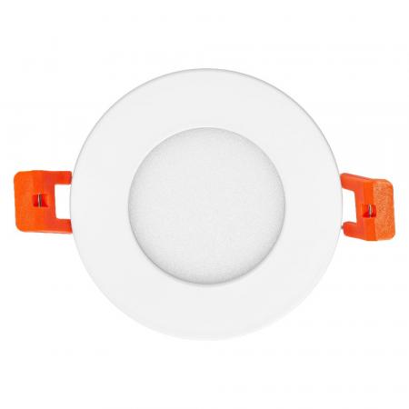 OSRAM LED Einbauleuchte ultra slim ø8cm weiß neutalweißes Licht - flaches Design, IP20, einfache Montage für Wohnräume und Küchen,