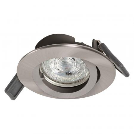 OSRAM Spotlight Recess Set Incl. Osram LED 4.3W GU10 Brushed Nickel aus Aluminium gebürstet mit warmweißem Licht in Nickeloptik