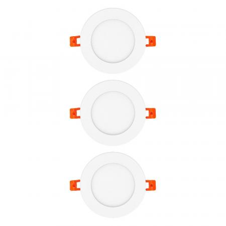 3er Set OSRAM Downlight ultra slim ø12cm LED-Einbauleuchte 8W Warmweißes Licht Weiß - mit integriertem Treiber IP20 - für diverse Innenraumanwendungen, inkl. Montagezubehör