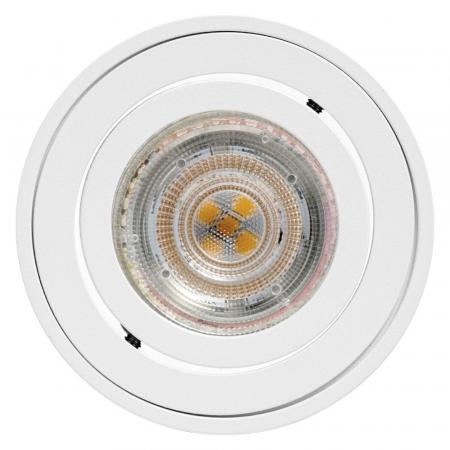 Osram Spot Surface Round GU10 Schwenkbarer Deckenstrahler in weiß aus Metall