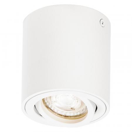 Osram Spot Surface Round GU10 Schwenkbarer Deckenstrahler in weiß aus Metall