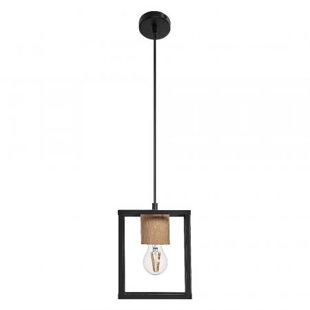 Osram Decor Nairobi Pendelleuchte 1-flammig aus Stahl & Holz in Schwarz