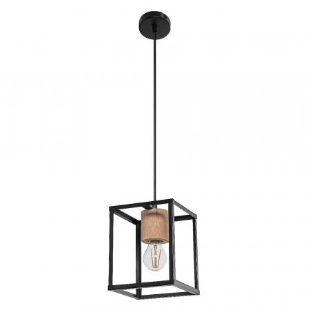 Osram Decor Nairobi Pendelleuchte 1-flammig aus Stahl & Holz in Schwarz