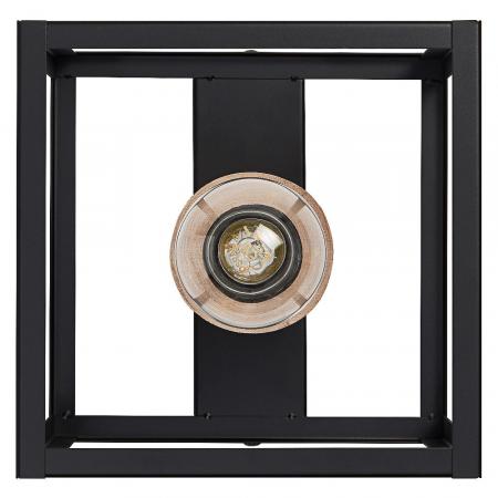 OSRAM Wandleuchte NAIROBI 1-flammig aus Stahl & Holz in Schwarz