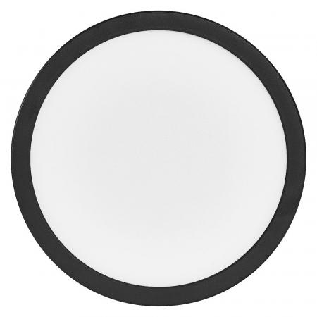 OSRAM Orbis Ultra Slm Backlight Deckenleuchte 23,5cm in Schwarz dimmbar - warmweißes Licht (3000K) + Hintergrundlicht, dreistufige Dimmbarkeit über Wandschalter, ultraflach