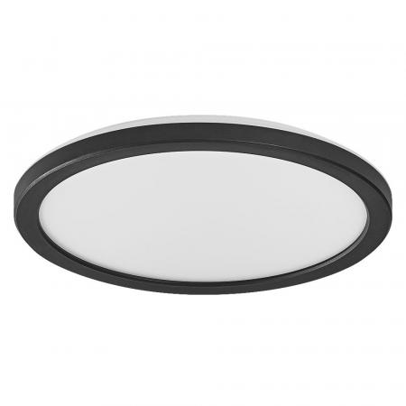 OSRAM Orbis Ultra Slm Backlight Deckenleuchte 23,5cm in Schwarz dimmbar - warmweißes Licht (3000K) + Hintergrundlicht, dreistufige Dimmbarkeit über Wandschalter, ultraflach