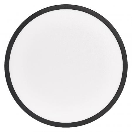 OSRAM Orbis Ultra Slm Backlight Deckenleuchte 40cm in Schwarz dimmbar 3000K - warmweißes Licht + Hintergrundlicht, dreistufige Dimmbarkeit über Wandschalter, ultraflach