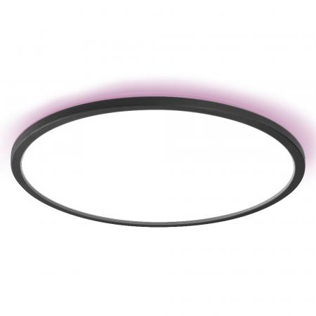 Osram Smart+ WiFi Orbis Ultra Slim Deckenleuchte in Schwarz Ø 40 cm mit Backlight - RGB und Tunable White